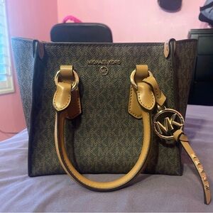 Michael Kors Kris Small Logo Satchel With Crossbody Strap